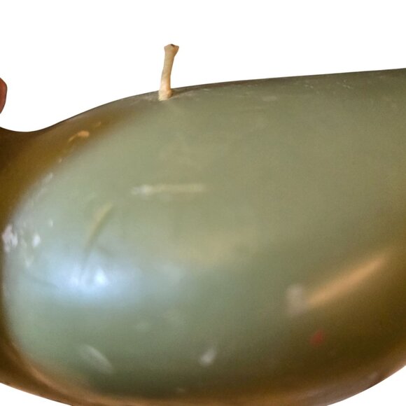 Vintage Dove Bird Candle Green Beaded Tail 1970s Wax Collectible - Picture 8 of 11